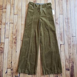 Anthropologie Soft Corduroy Wide Leg Trouser